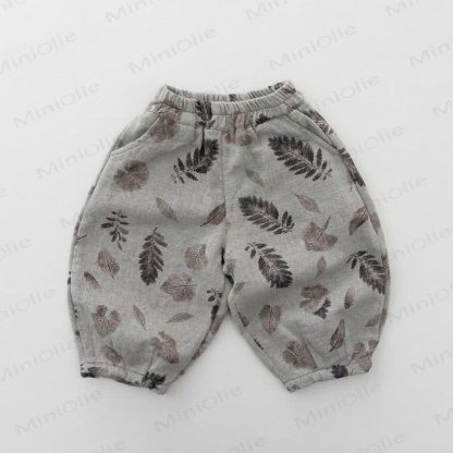 Toddler Boy Loose Fit Harem Pants - Gray Leaf - 6-7T - image 2