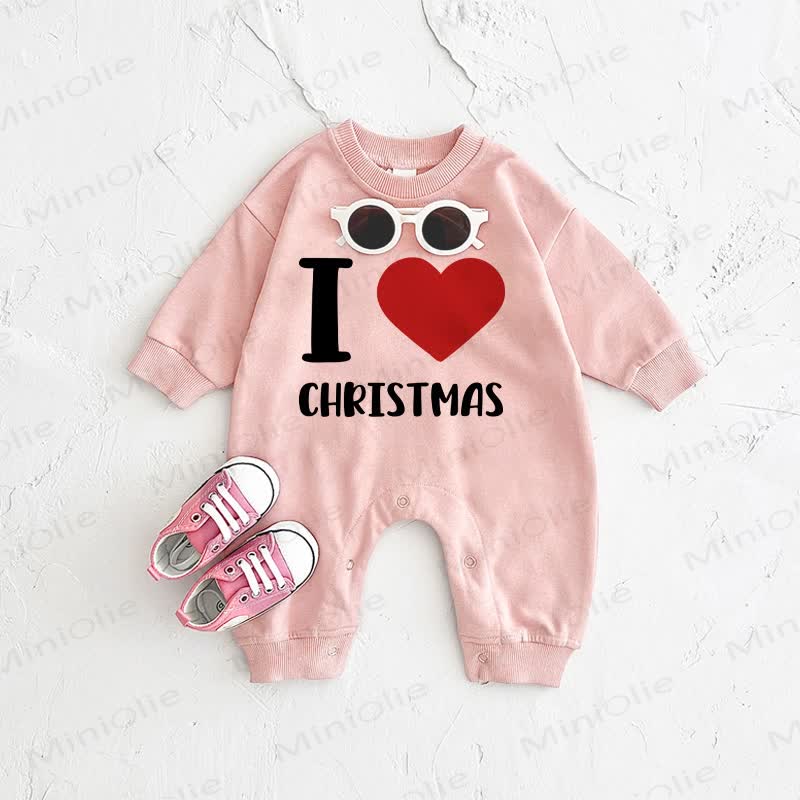 I LOVE CHRISTMAS Baby Pink Romper - Pink - 2-3T - image 1