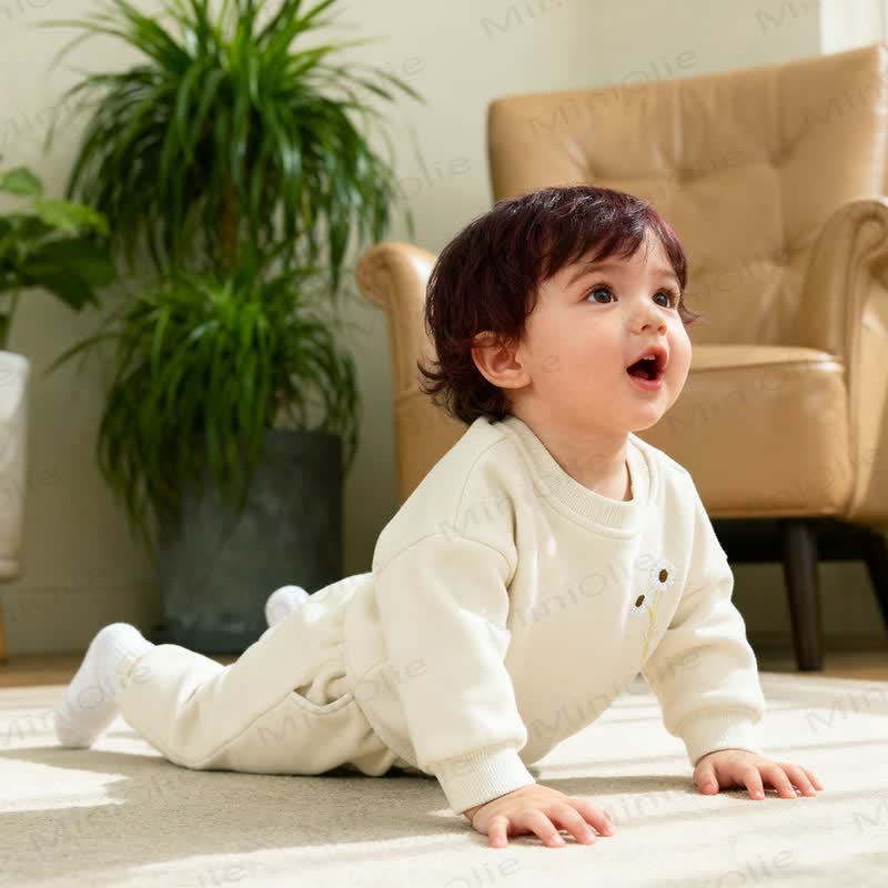Baby Toddler Cozy Fleece Sweatshirt and Jogger 2-piece Set - image 1