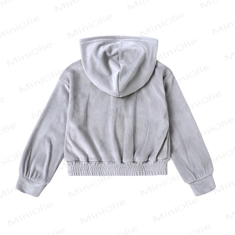 Toddler Soft Velour Zip Hoodie and Pants 2-piece Set - image 7