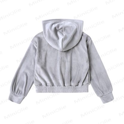 Toddler Soft Velour Zip Hoodie and Pants 2-piece Set - image 7