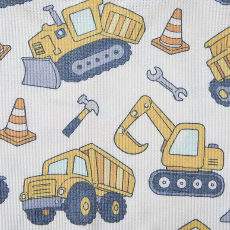 Baby White Construction Vehicle Print Waffle 2-piece Set - image 7