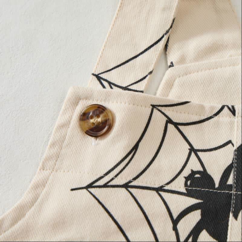 Baby Toddler Spider Web Beige Overalls - image 3
