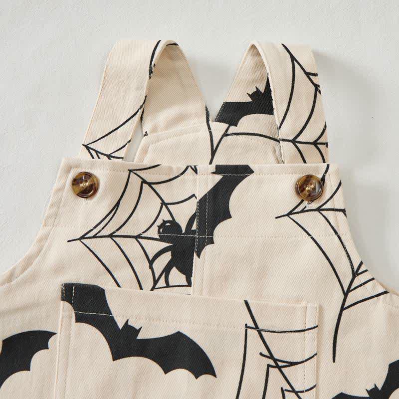 Baby Toddler Spider Web Beige Overalls - image 2