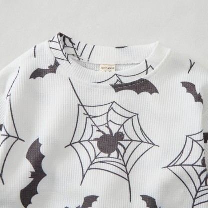 Baby Bat Spider Web Print Waffle 2-piece Set - image 2