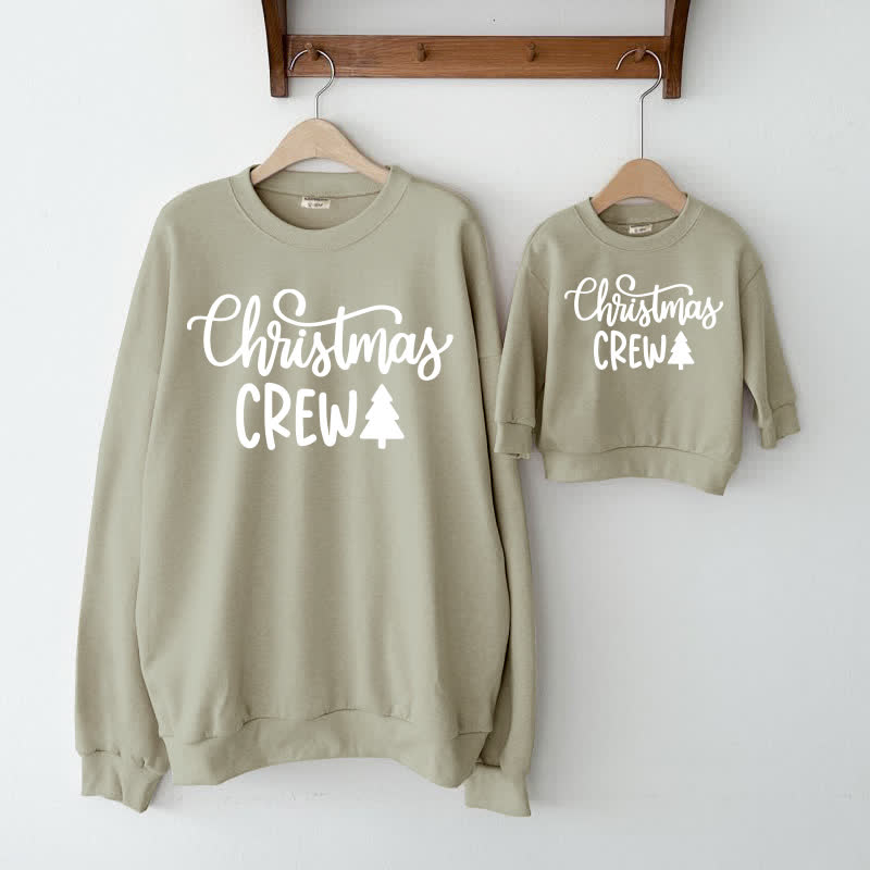CHRISTMAS CREW Family Sweatshirt  - Grey Green - XL - image 1