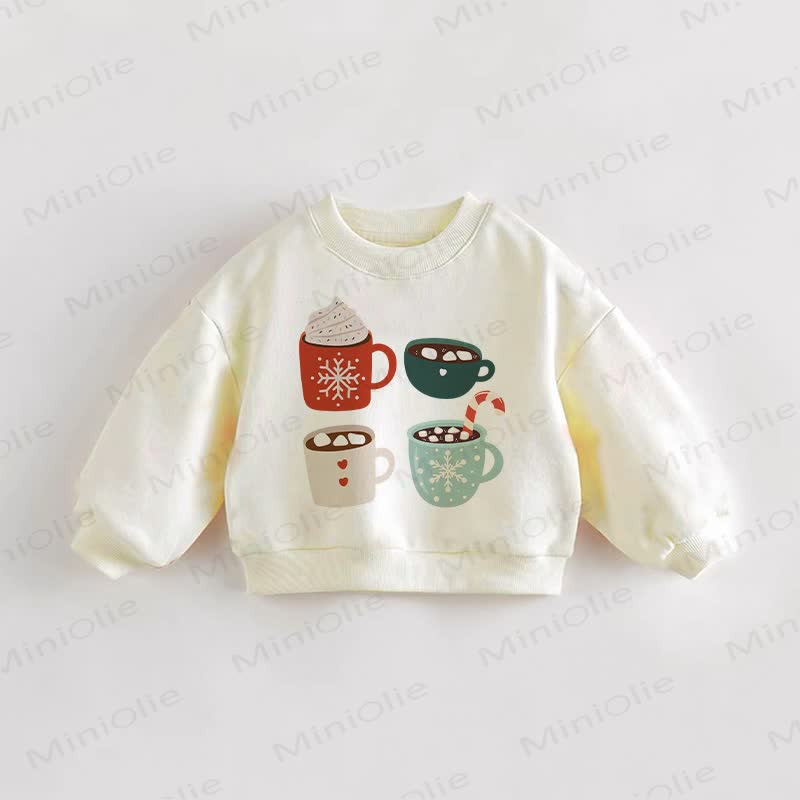 Baby Toddler Coffee Cream Sweatshirt - Cream - 3-5T - image 1