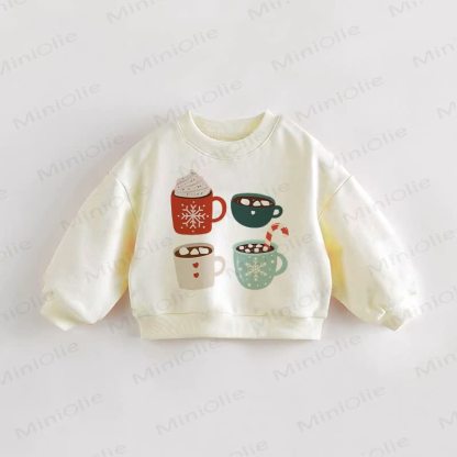 Baby Toddler Coffee Cream Sweatshirt - Cream - 3-5T - image 1