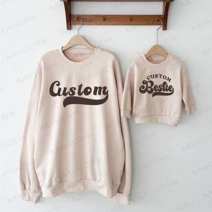 Name Customize Beige Family Sweatshirt - Beige - Adult Sweatshirt: XL - image 1