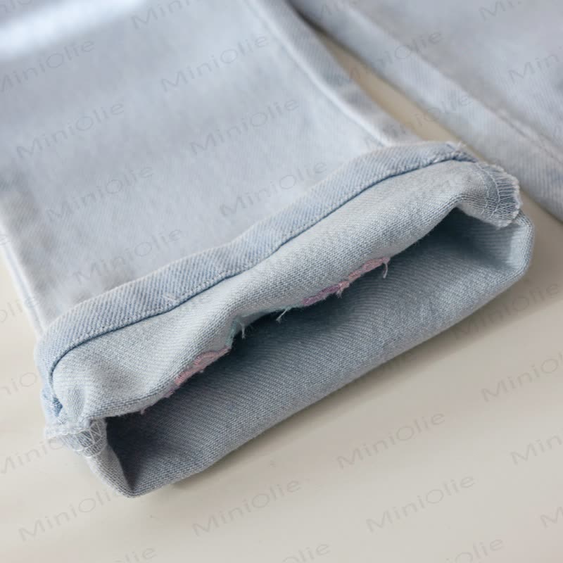 Toddler Girl Unicorn Embroidered Sweatshirt or Flare Denim Pants - image 8