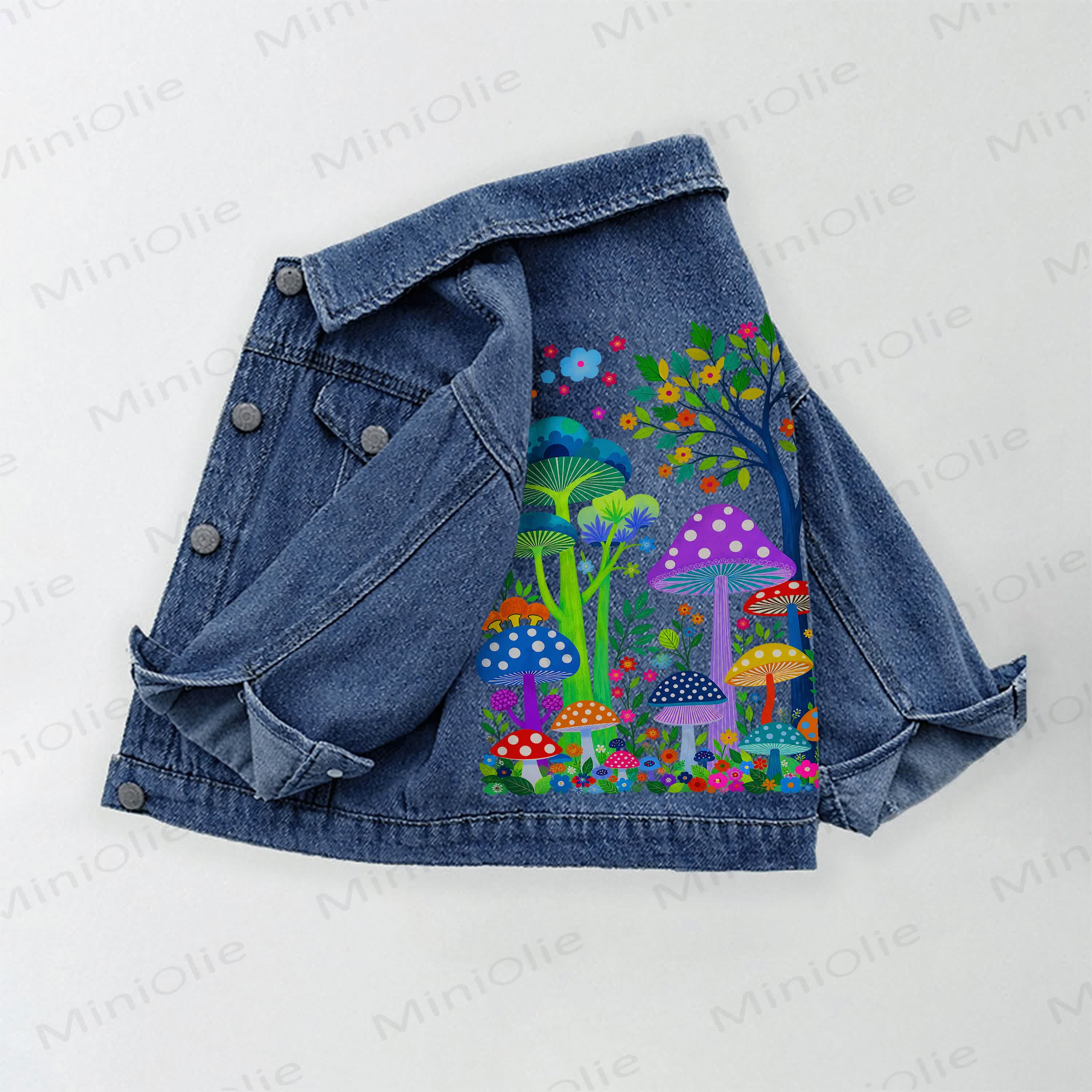Toddler Kid Garden Denim Jacket - Blue - 10-11T - image 1