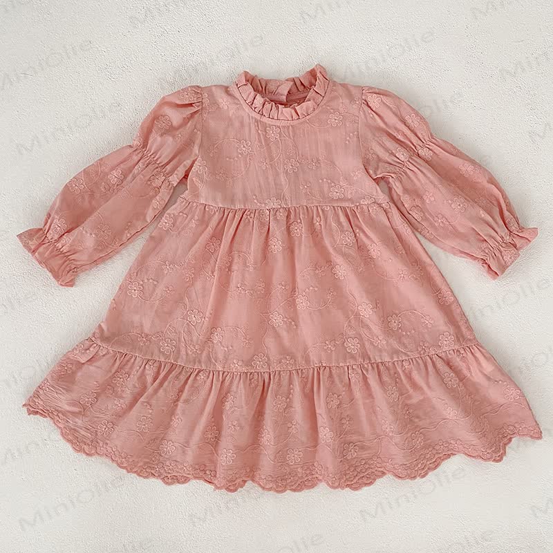 Toddler Girl Sweet Flower Lace Tiered Dress - image 2