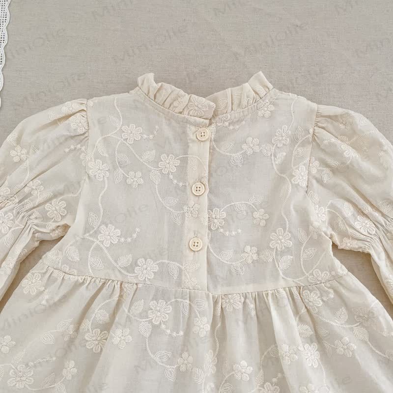 Toddler Girl Sweet Flower Lace Tiered Dress - image 7