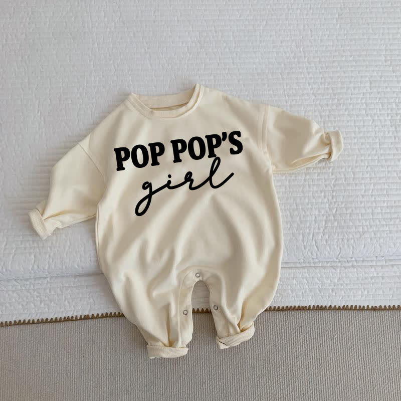 POP POP'S GIRL Baby Toddler Beige Romper - Beige - 2-3T - image 1