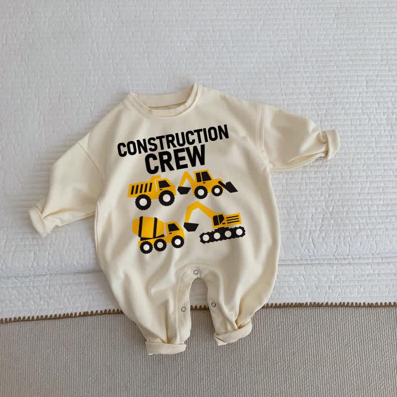 CONSTRUCTION CREW Baby Toddler Beige Romper - Beige - 2-3T - image 1