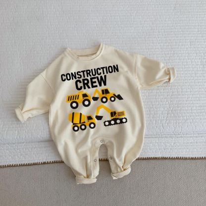 CONSTRUCTION CREW Baby Toddler Beige Romper - Beige - 2-3T - image 1