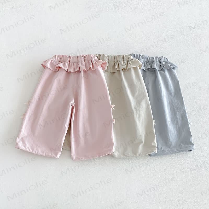 Toddler Girl Soft Bow Ruffle Pants - image 5