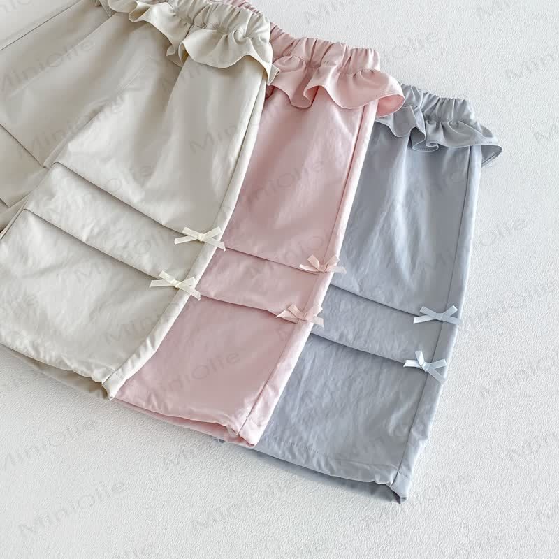 Toddler Girl Soft Bow Ruffle Pants - image 6