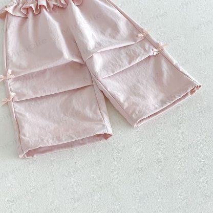 Toddler Girl Soft Bow Ruffle Pants - image 8