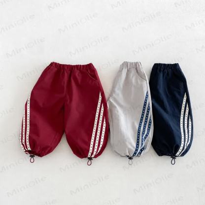 Baby Toddler Contrast Stripe Drawstring Pants or Raglan Top - image 1