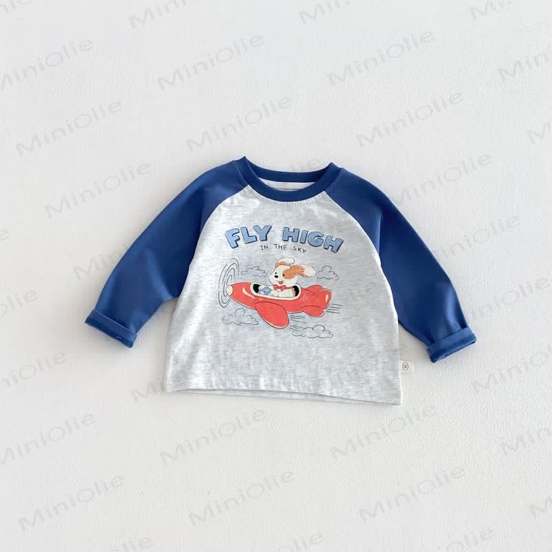 Baby Toddler Contrast Stripe Drawstring Pants or Raglan Top - Blue - 6-7T - image 7