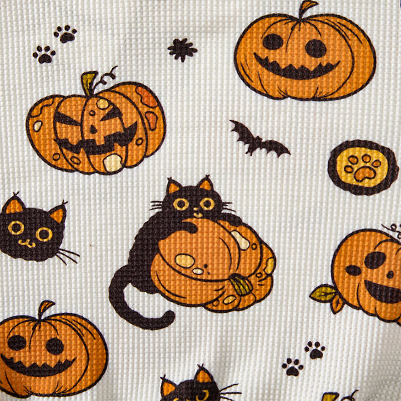 Baby Black Cat Pumpkin Bat Print Waffle 2-piece Set - image 4