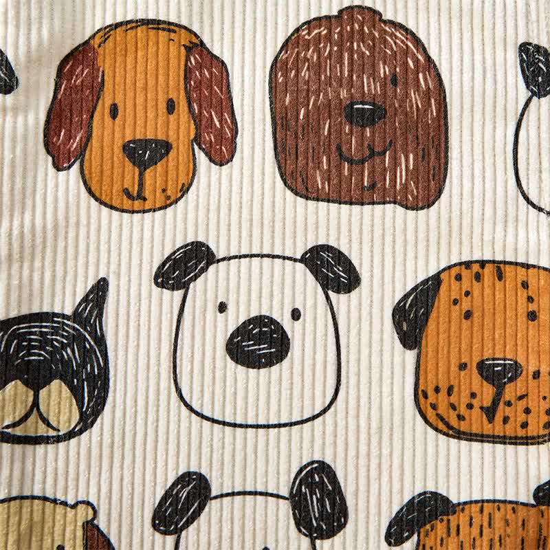 Baby Toddler Cartoon Dog Print Beige Overalls - image 9