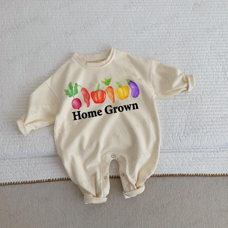 HOME GROWN Baby Vegetable Beige Romper - Beige - 2-3T - image 1