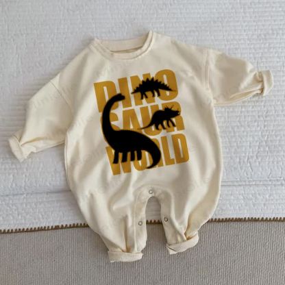 DINOSAUR WORLD Baby Toddler Dinosaur Beige Romper - Beige - 2-3T - image 1