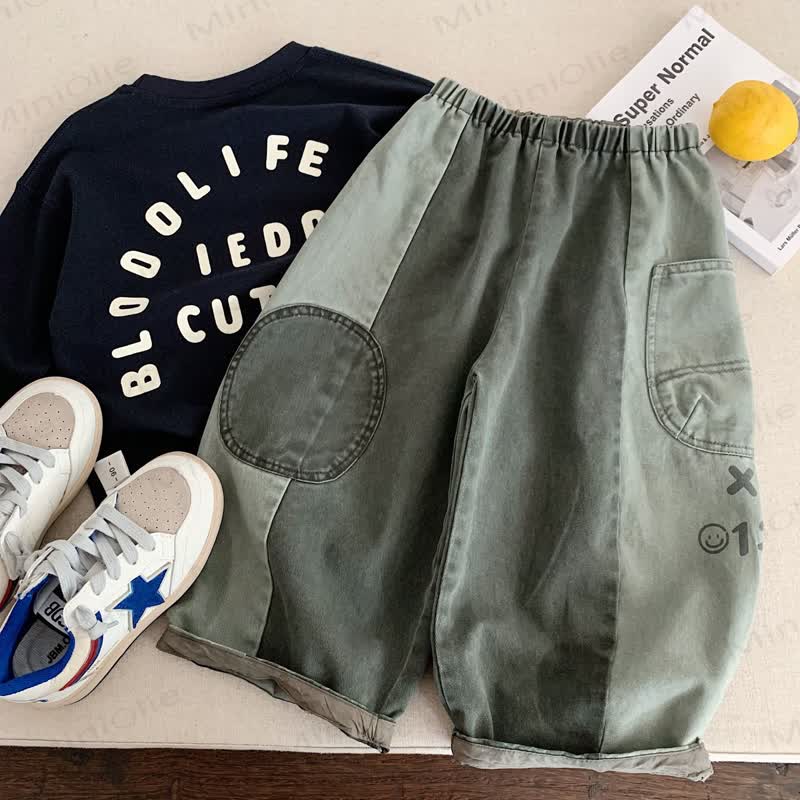 Toddler Boys Casual Cargo Pants - Green - 8-9T - image 2