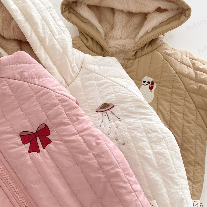 Baby Toddler Girl Quilted Hooded Jacket - image 7