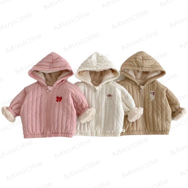 Baby Toddler Girl Quilted Hooded Jacket - image 8