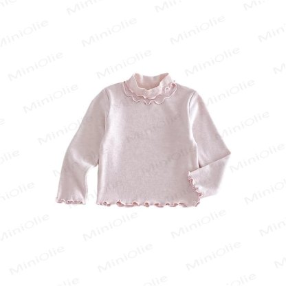 Baby Toddler Girl Soft Pastel Ruffle Collar T-Shirt - image 3