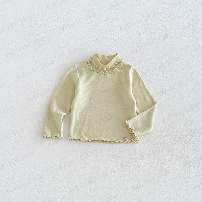 Baby Toddler Girl Soft Pastel Ruffle Collar T-Shirt - Green - 6-7T - image 9