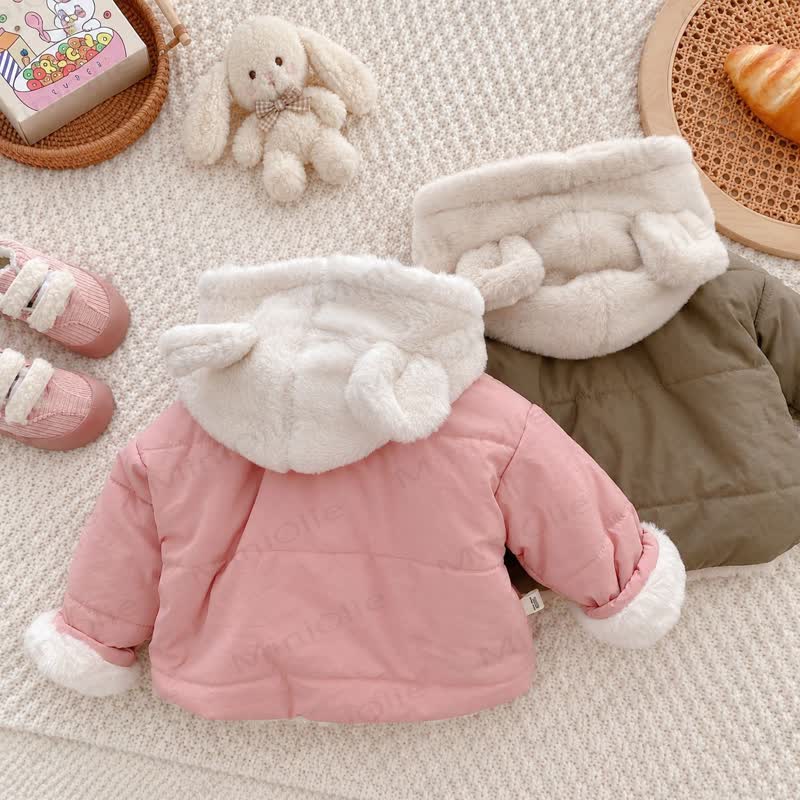 Baby Toddler Ear Fleece Puffer Jacket - image 6