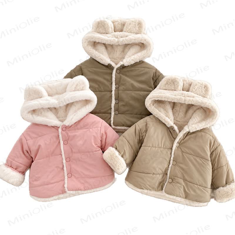 Baby Toddler Ear Fleece Puffer Jacket - image 7