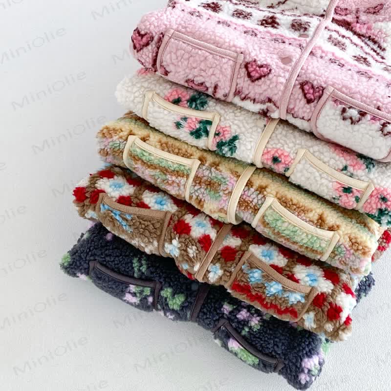 Baby Toddler Girl Floral Fleece Hooded Jacket - image 10