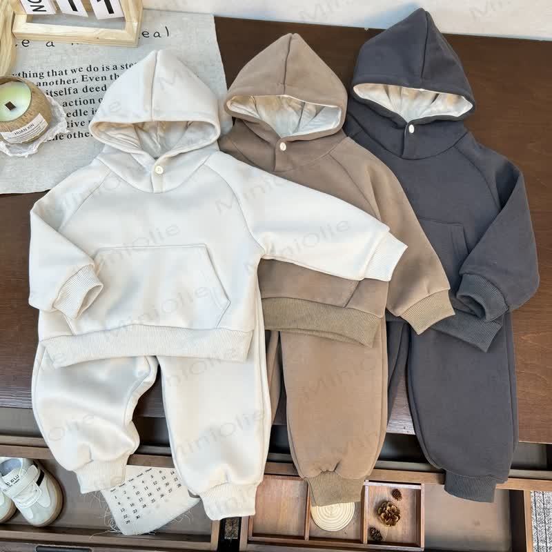 Toddler Cozy Hooded Sweatshirt and Jogger 2-piece Set - image 1