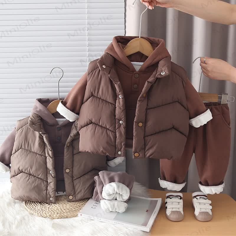 Toddler Winter Fleece Vest and Pants 3-piece Set - image 1