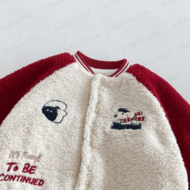 Toddler Soft Cartoon Patch Varsity Jacket - image 6