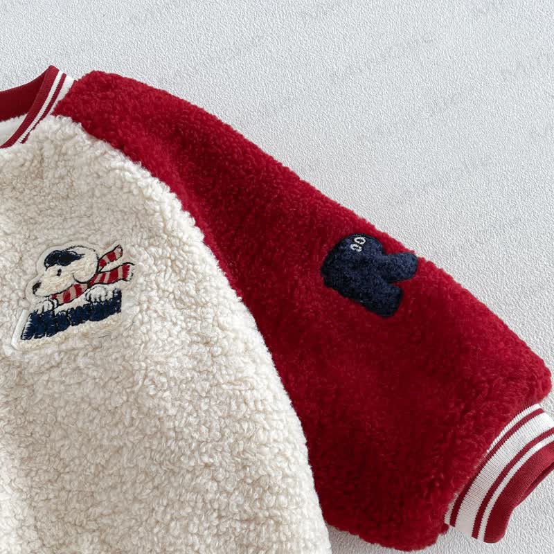 Toddler Soft Cartoon Patch Varsity Jacket - image 10