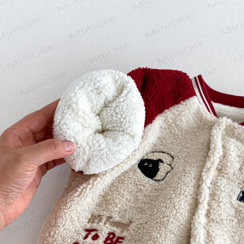 Toddler Soft Cartoon Patch Varsity Jacket - image 11