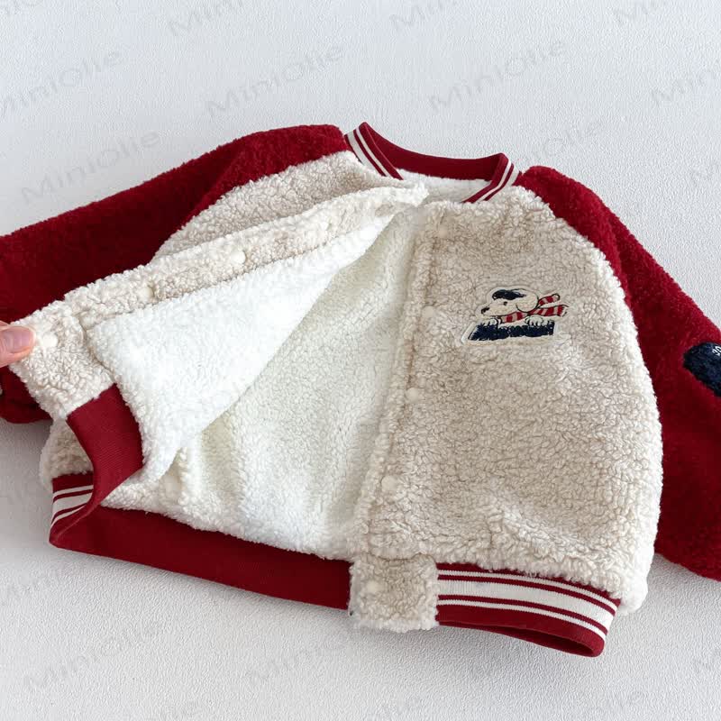 Toddler Soft Cartoon Patch Varsity Jacket - image 12