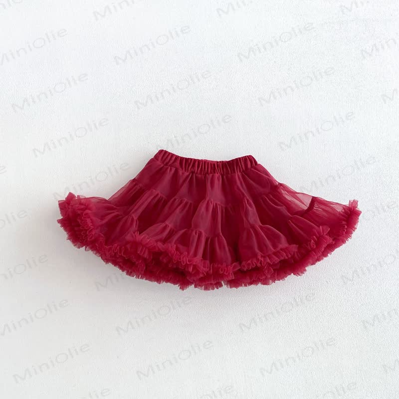  Baby Toddler Girl Red Plaid Outerwear Or Red Gauze Dress - Dress - 6-7T - image 5