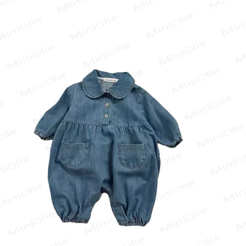 Baby Denim Bubble Romper - image 4