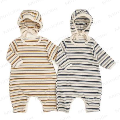 Baby Striped Romper With Matching Bonnet Or Romper Or Bonnet - image 10