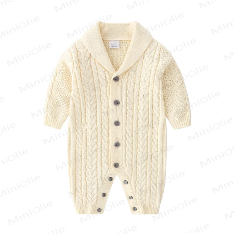 Baby Ribbed Collared Romper With Hat - image 7