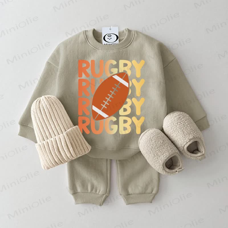 RUGBY Baby Sweatshirt 2-piece Set - Grey Green - 2-3T - image 1