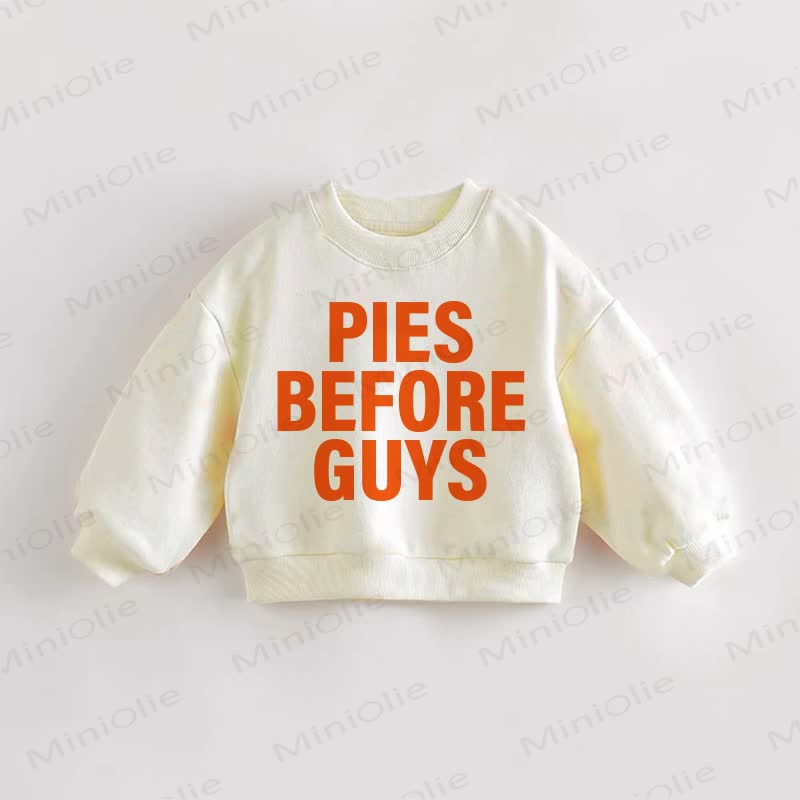 PIES BEFORE GUYS Baby Toddler Cream Sweatshirt - Cream - 3-5T - image 1