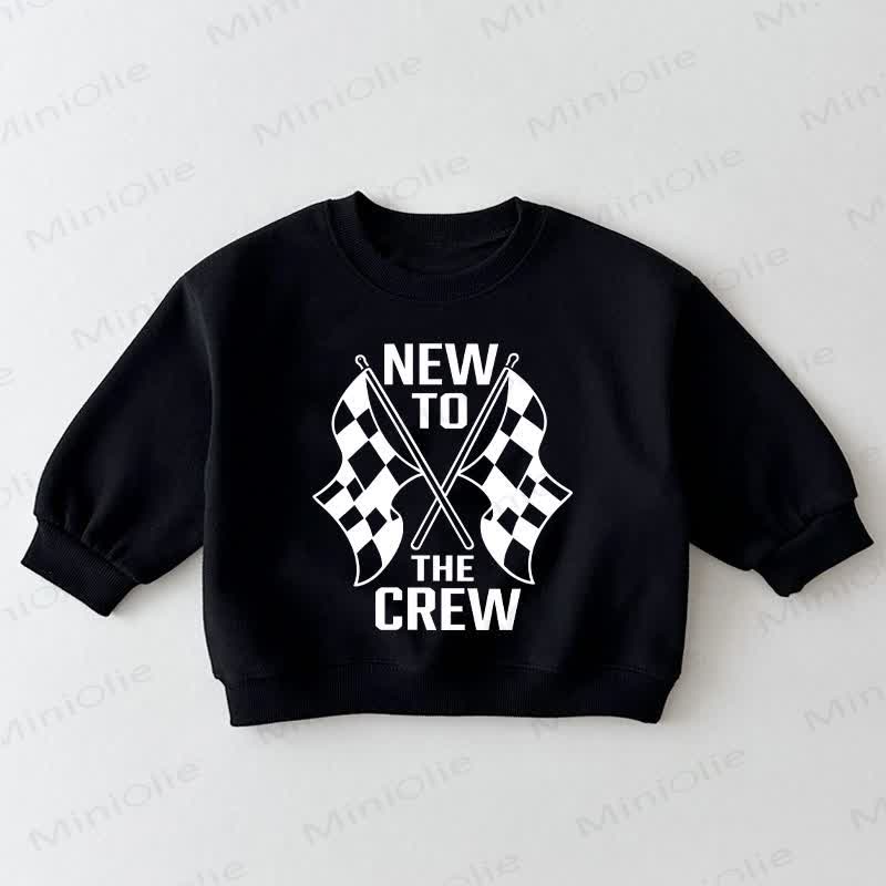 NEW TO THE CREW Baby Toddler Flag Black Sweatshirt - Black - 3-5T - image 1